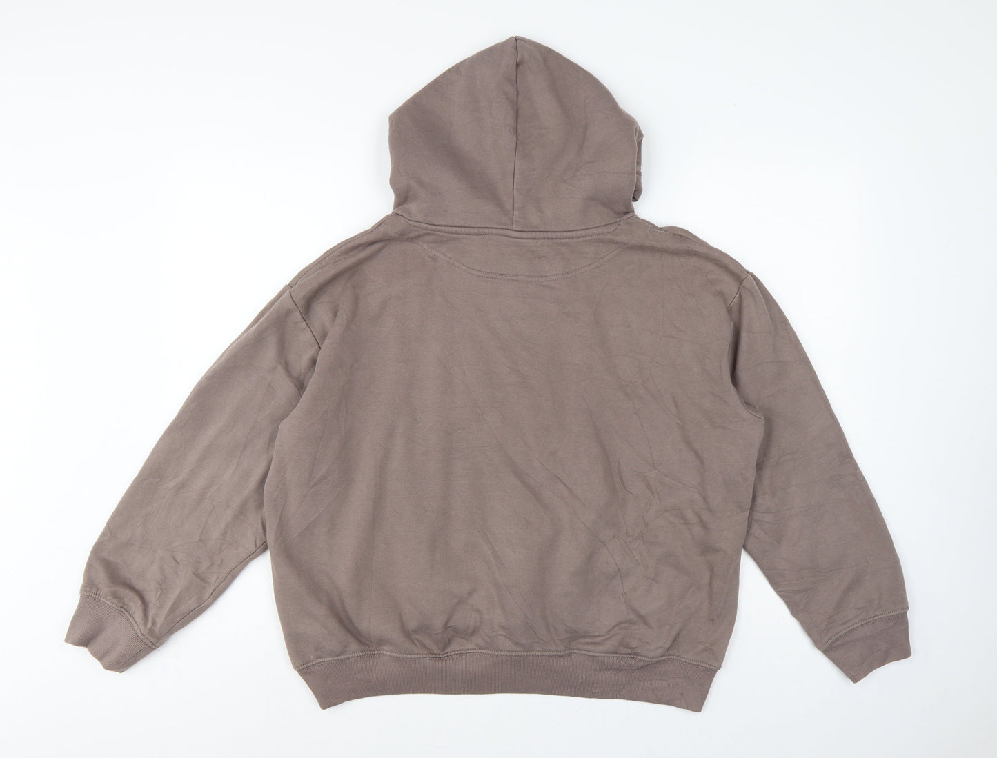H&M Women's Brown Size 12 Pullover Hoodie Drawstring Kangaroo Pocket