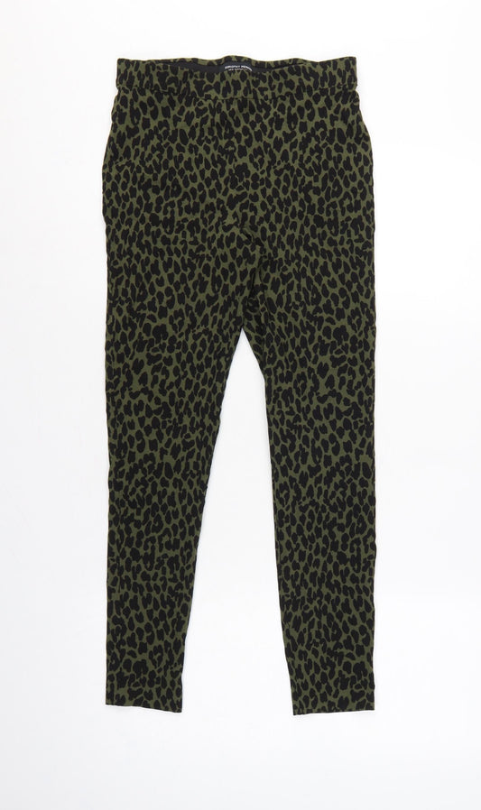 Dorothy Perkins Women's Green UK 12 Leopard Print High Rise Leggings