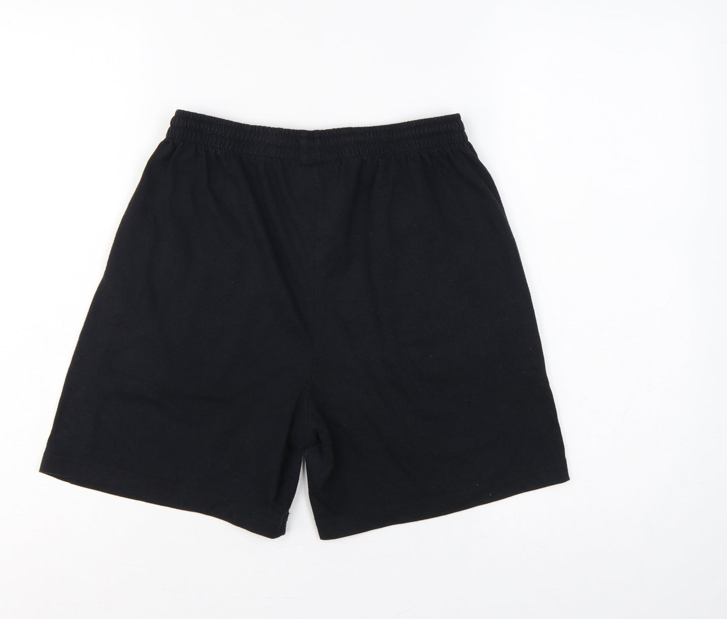 Slazenger Men's Black M Sweat Shorts Elastic Waist Pockets Logo