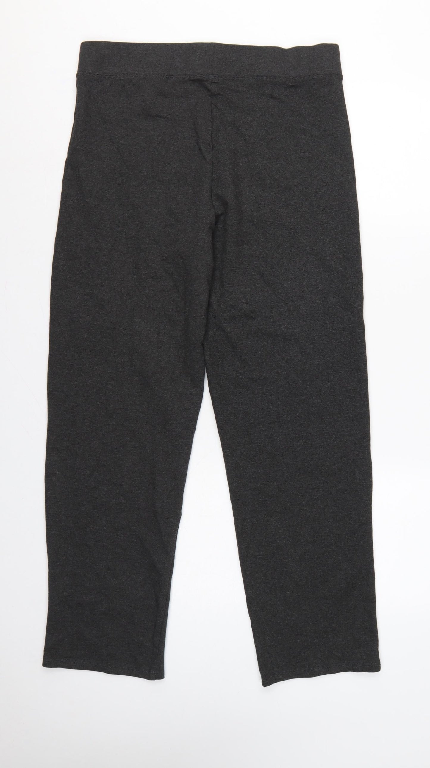 Marks and Spencer Women Grey Size 14 Regular Stretch Jersey Leggings