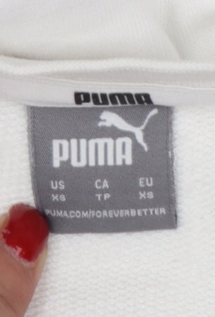 Puma Women’s White XS Logo T7 Tape Crew Neck Sweatshirt