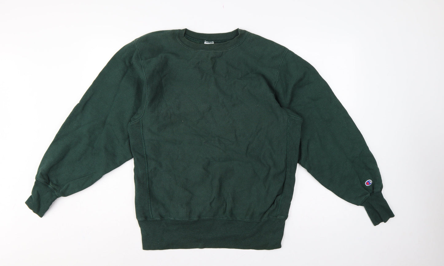 Champion Women’s Green Large Reverse Weave Logo Sweatshirt