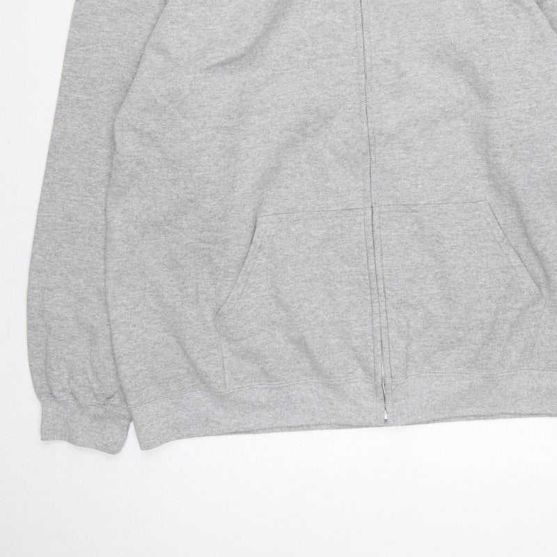 Additional view of Inferential Clothing Men’s Grey 2XL Full Zip Embroidered Logo Hoodie