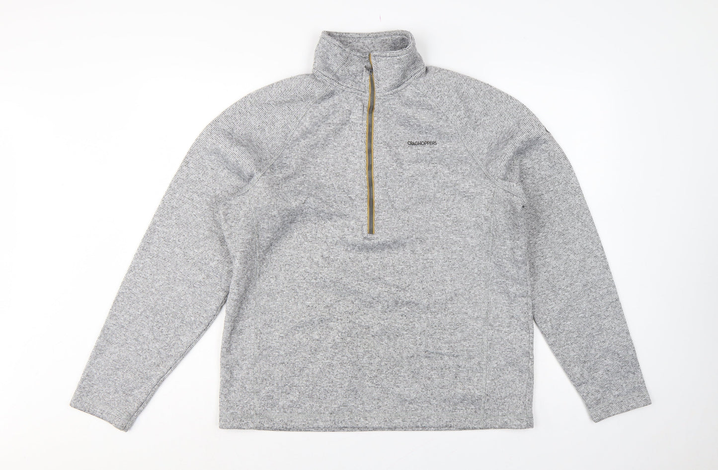 Craghoppers Men Grey L Half Zip Fleece Sweatshirt Outdoor Hiking