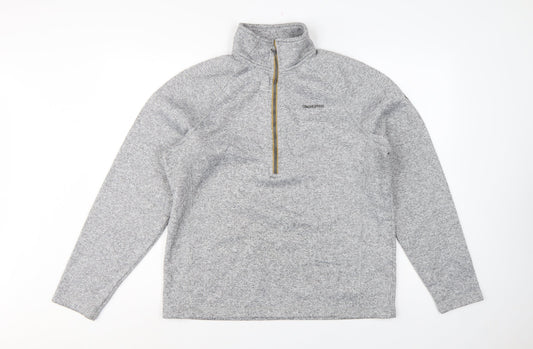 Craghoppers Men Grey L Half Zip Fleece Sweatshirt Outdoor Hiking