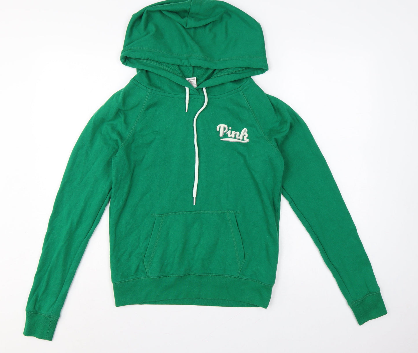 Victoria's Secret PINK Women Green S Pullover Hoodie Logo Fleece
