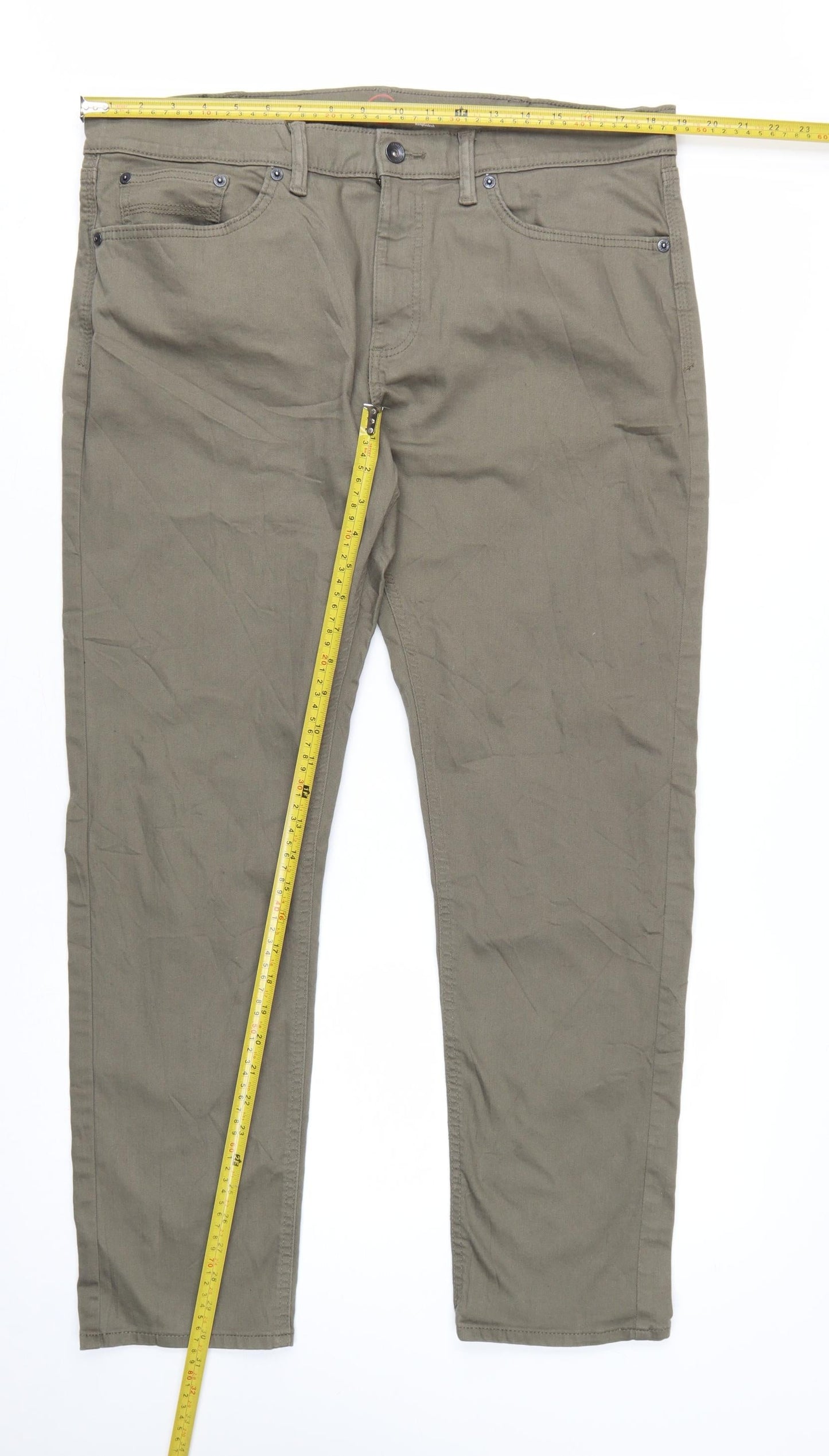 Marks and Spencer Men’s Brown Slim Tapered Jeans W36 L31 Stretch