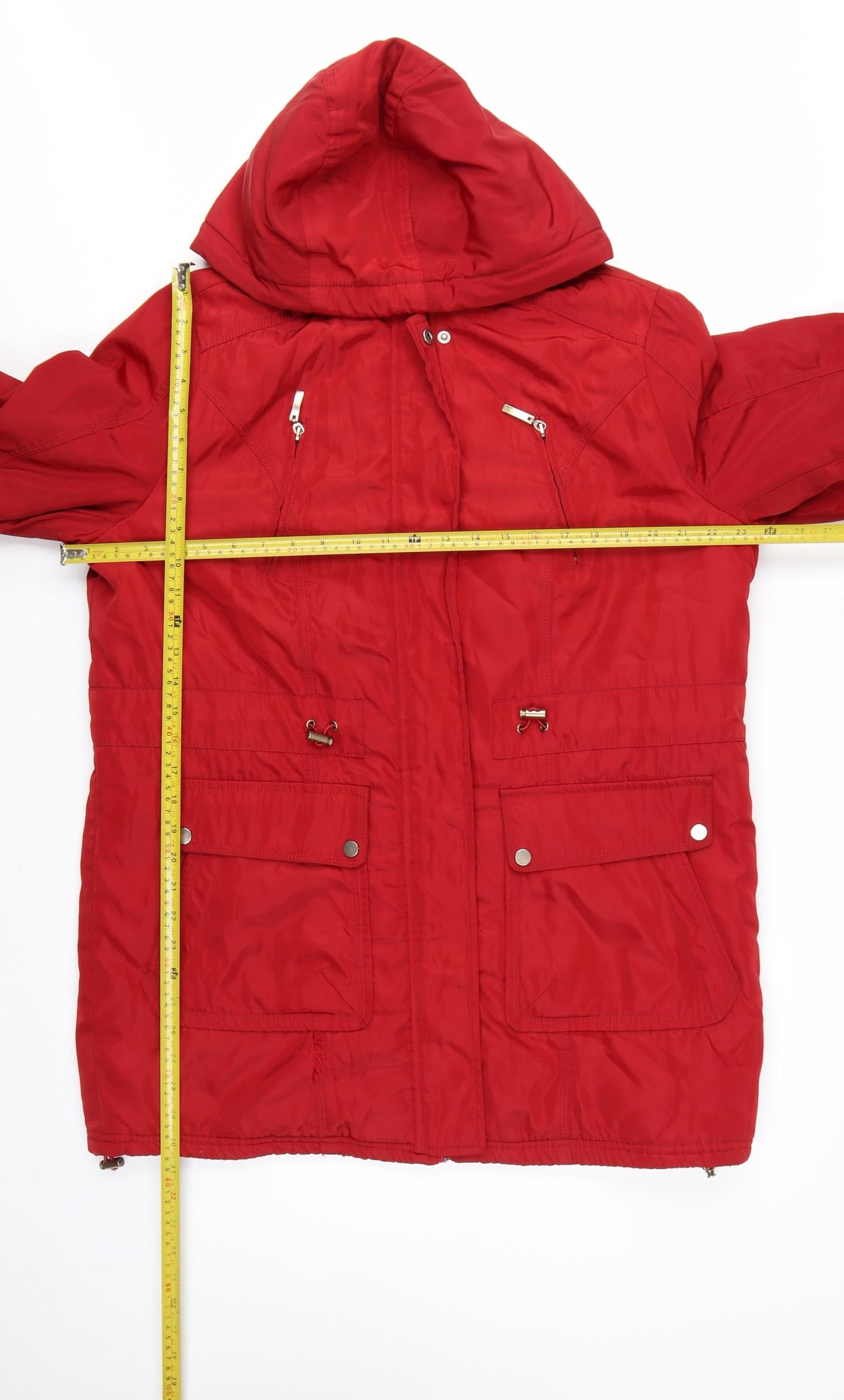 JBC Collection Women’s Red UK 14 Hooded Mid-Length Parka Jacket