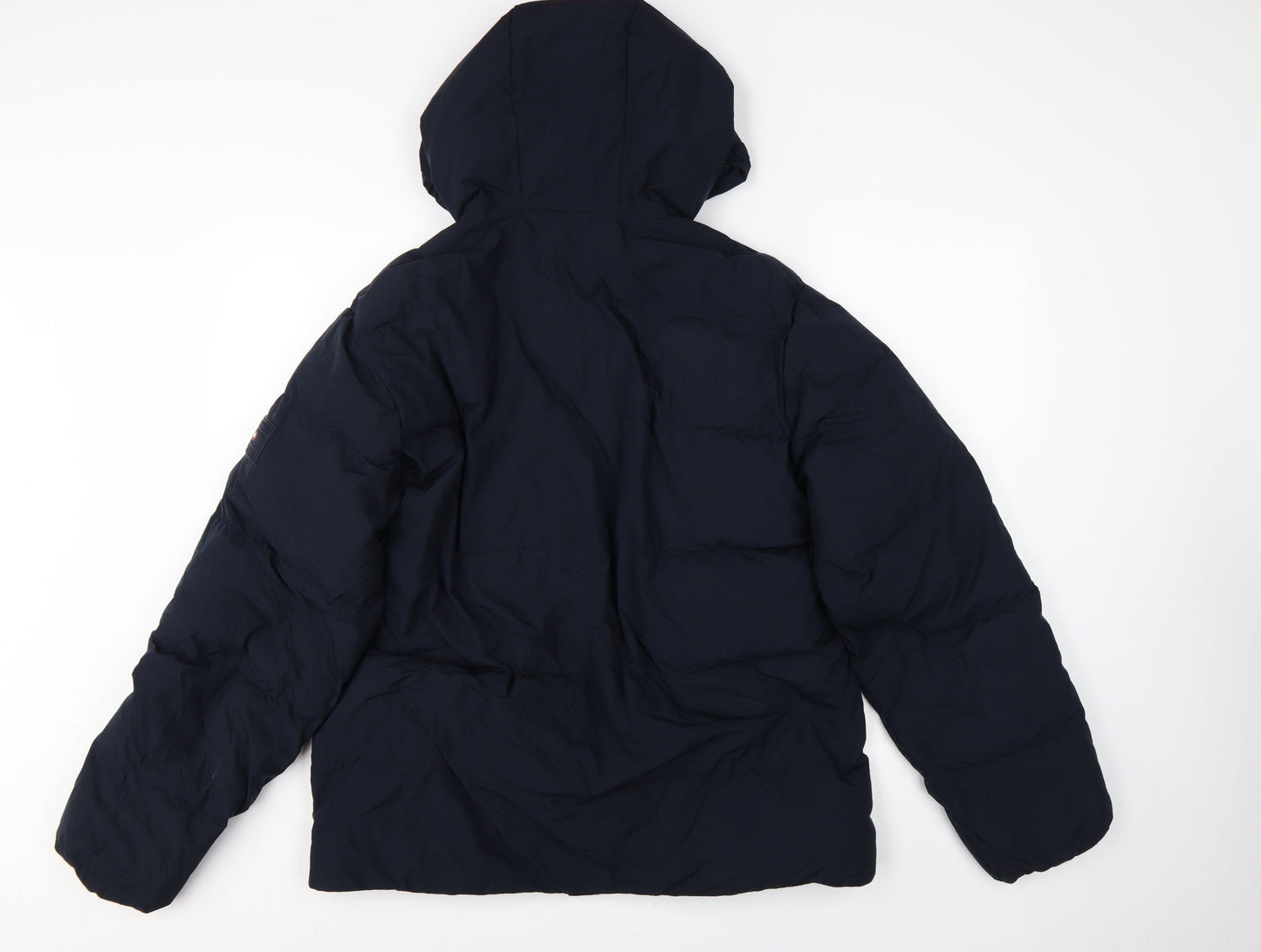 Tommy Hilfiger Men’s Blue M Hooded Down Puffer Jacket Water Resistant