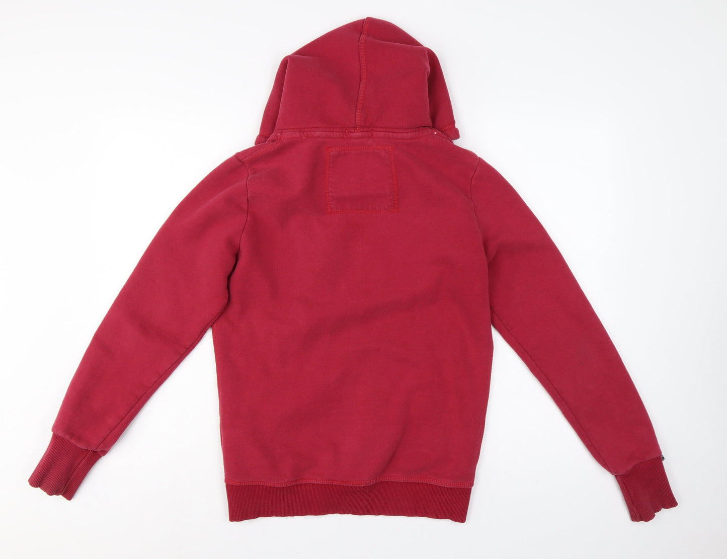 Superdry Women’s Red Logo Pullover Hoodie Size L Cotton Blend