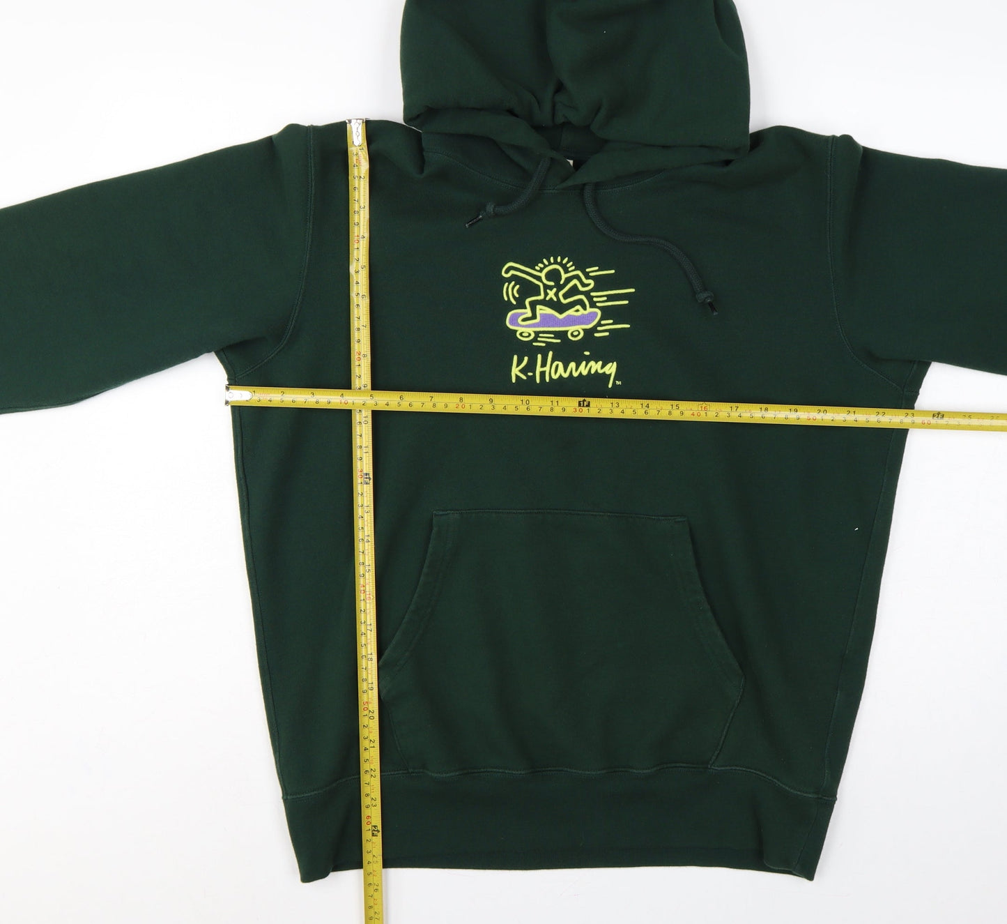 Uniqlo UT Keith Haring Unisex Green L Pullover Hoodie Skateboard Logo
