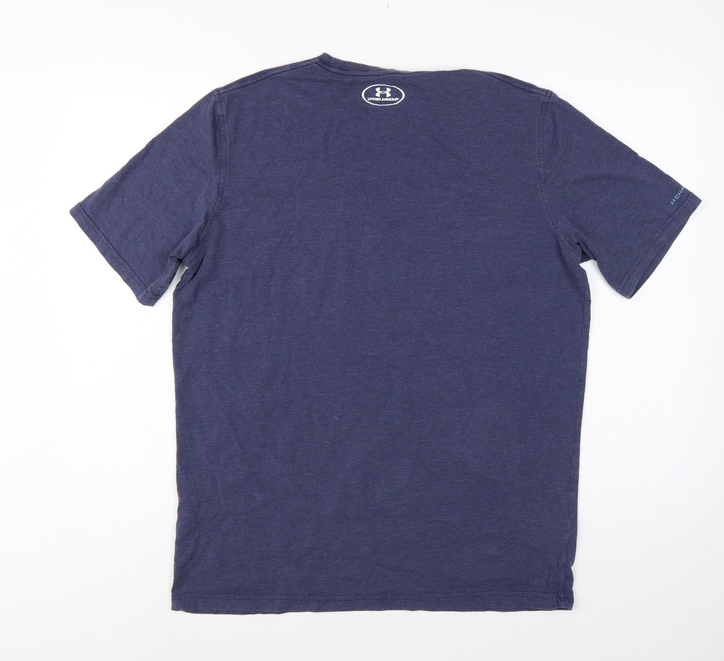 Under Armour Men’s Blue L HeatGear Logo Graphic Sports T-Shirt