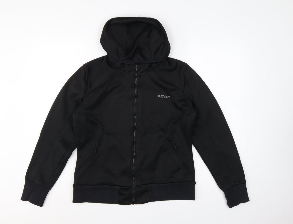 Hi-Tec Unisex Adults Black M Full Zip Hooded Softshell Hoodie