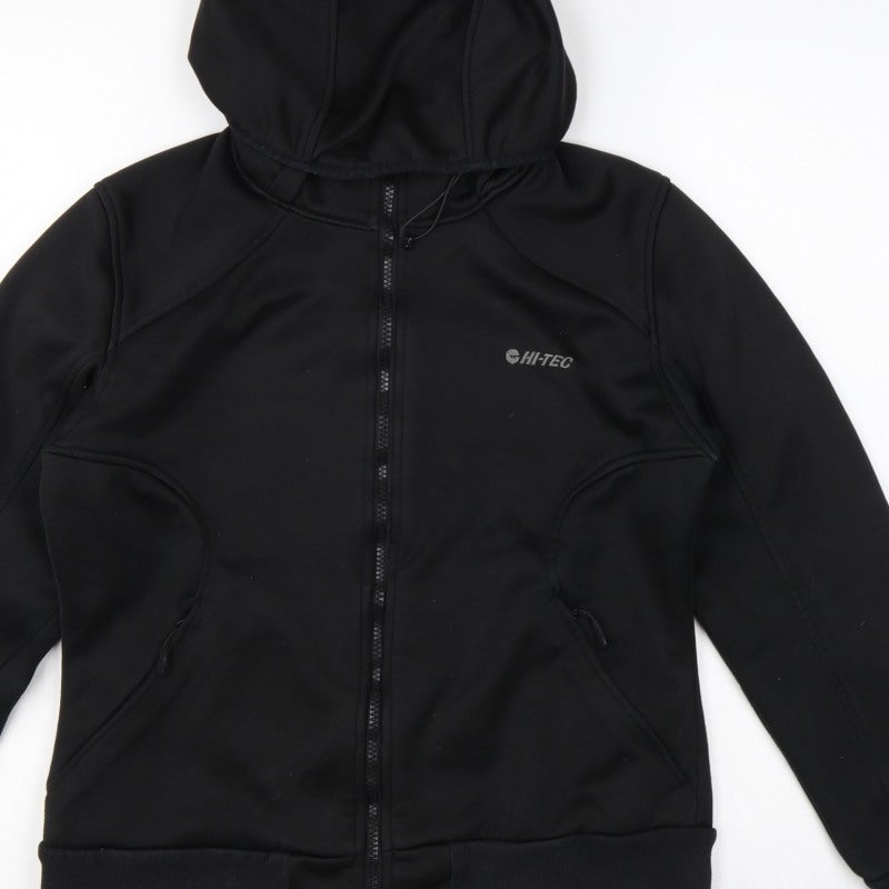 Hi-Tec Unisex Adults Black M Full Zip Hooded Softshell Hoodie