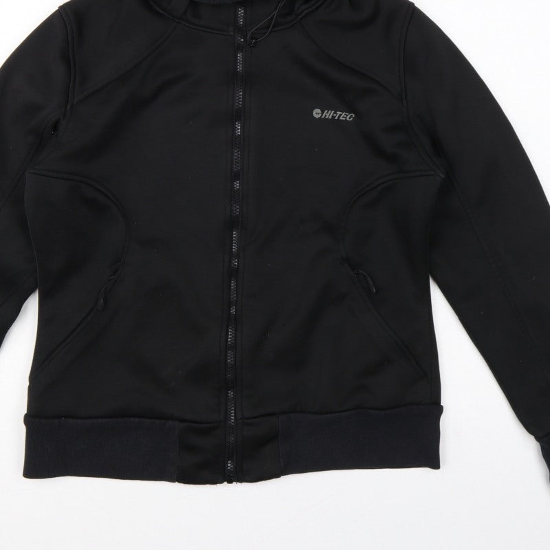 Hi-Tec Unisex Adults Black M Full Zip Hooded Softshell Hoodie
