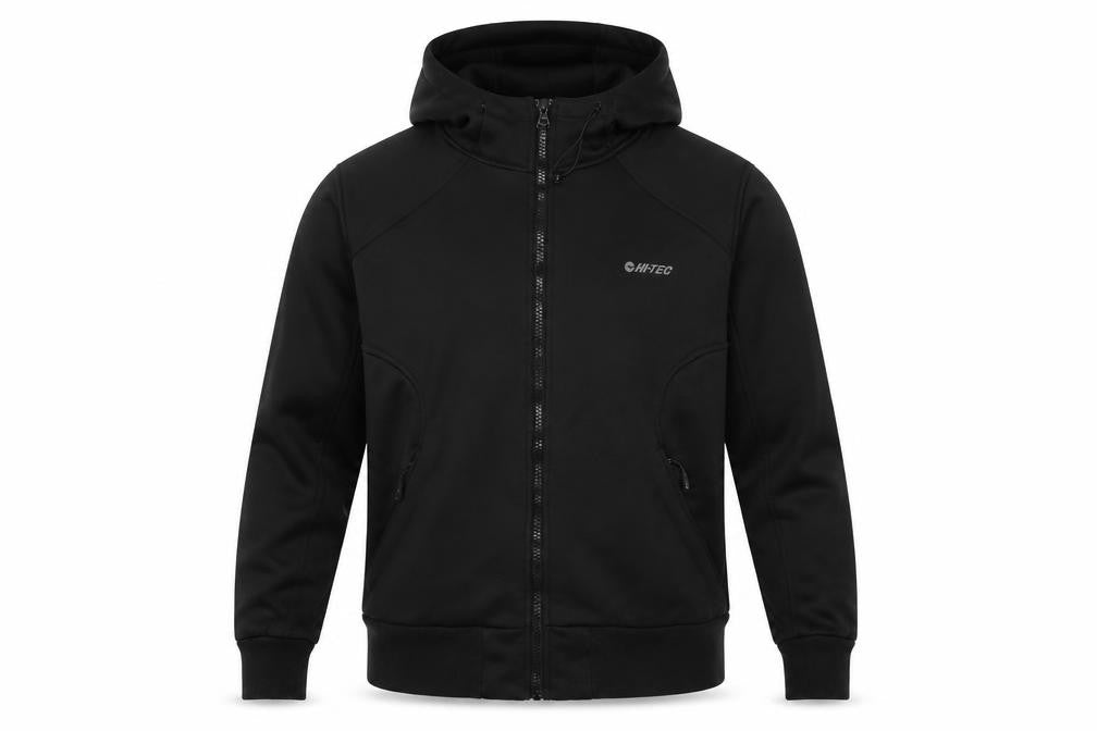Hi-Tec Unisex Adults Black M Full Zip Hooded Softshell Hoodie