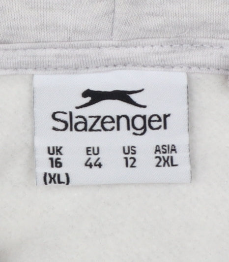 Slazenger Women’s Grey UK 16 Full Zip Hooded Fleece Hoodie