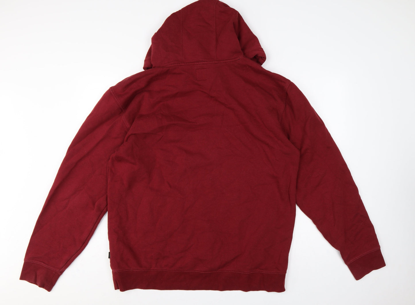 Vans Men’s Red XL Pullover Hoodie Logo Fleece Kangaroo Pocket