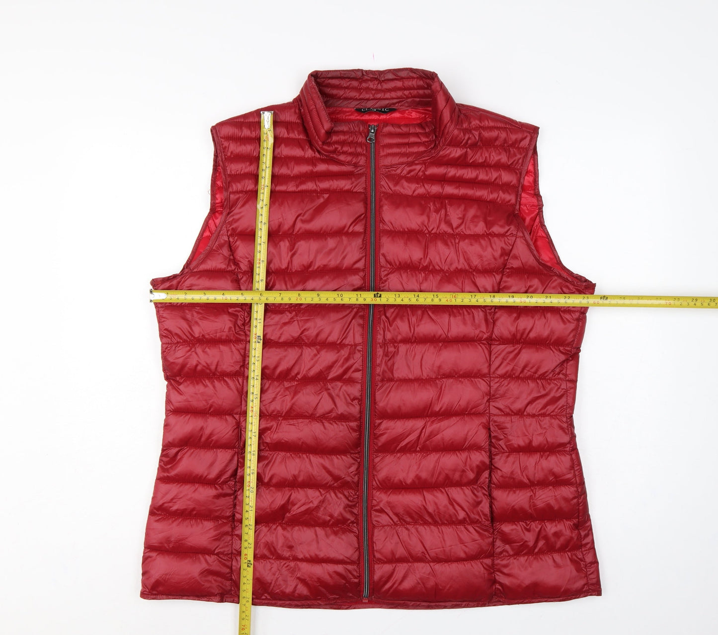 Classic Women’s Red Size 18 Quilted Puffer Gilet Bodywarmer