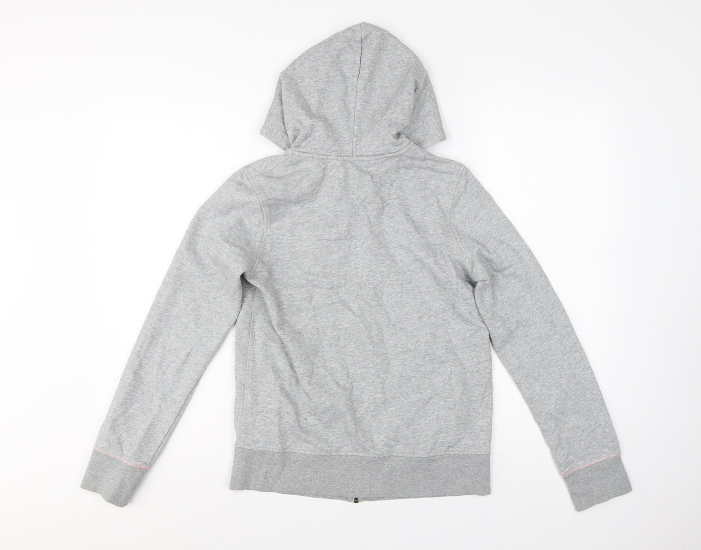 Boden Women’s Grey Pink Full Zip Hooded Hoodie UK 6 Cotton Blend