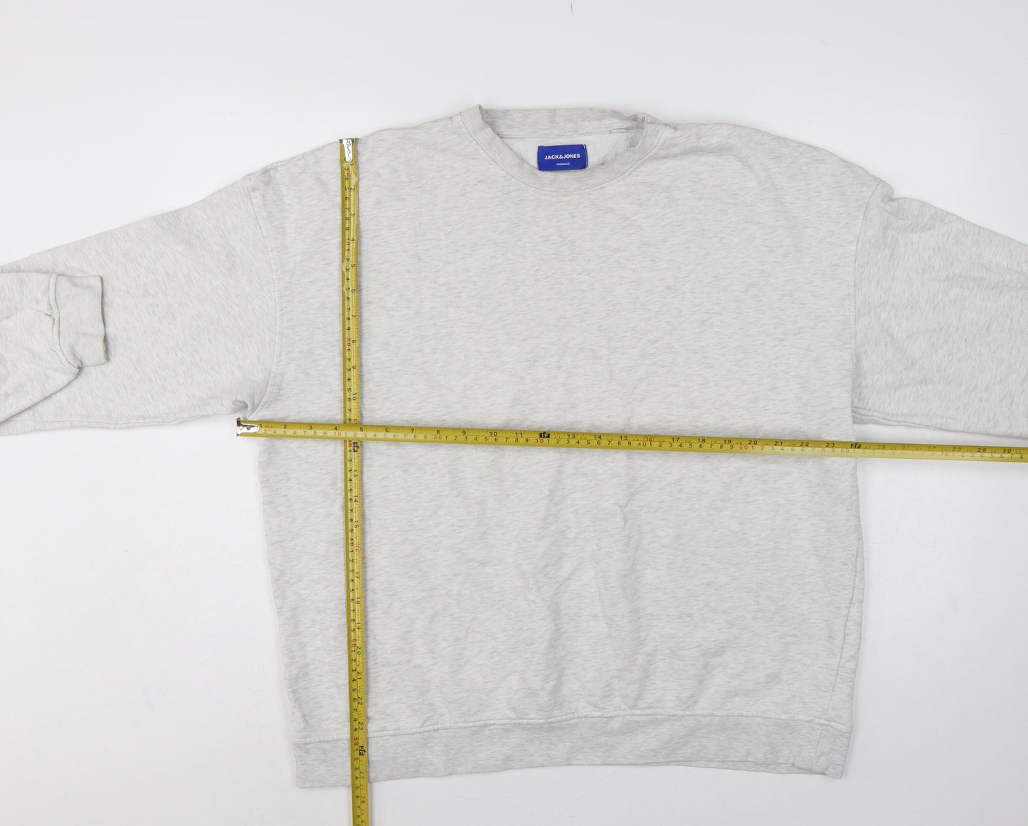 Jack & Jones Men’s Grey 2XL Crew Neck Pullover Sweatshirt