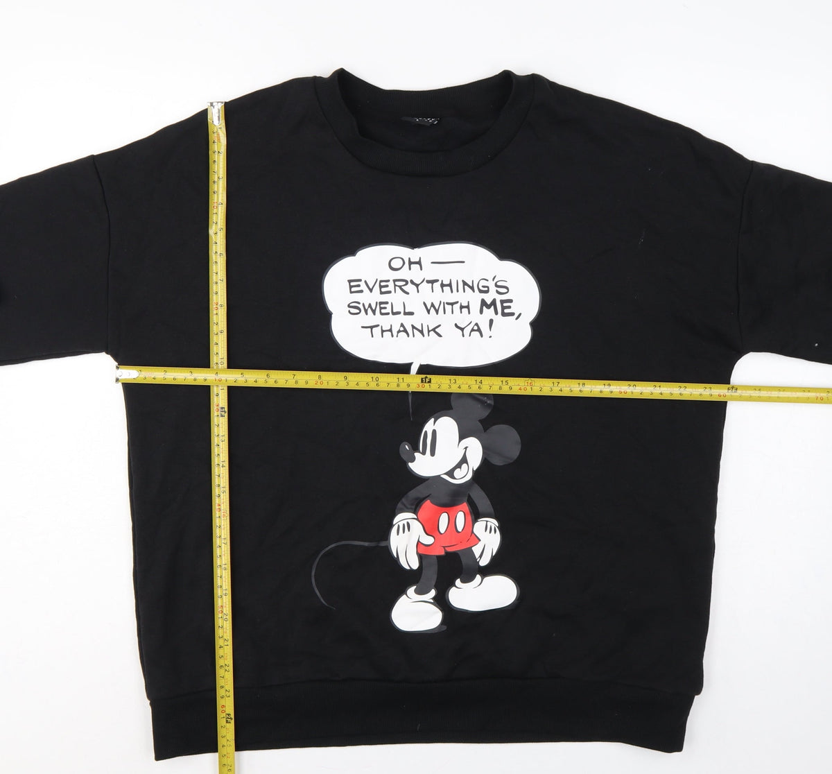 Back view of Pep&Co Disney Mickey Mouse Women's Black L Pullover Graphic Sweatshirt
