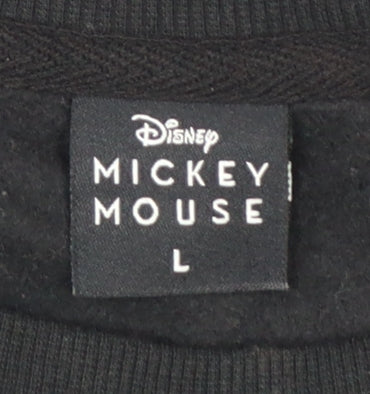 Disney Mickey Mouse Women's Black L Pullover Graphic Sweatshirt
