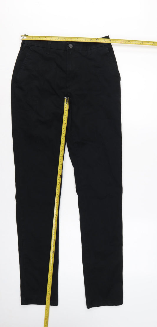 Marks and Spencer Men's Black 28/35 Slim Stretch Chino Trousers