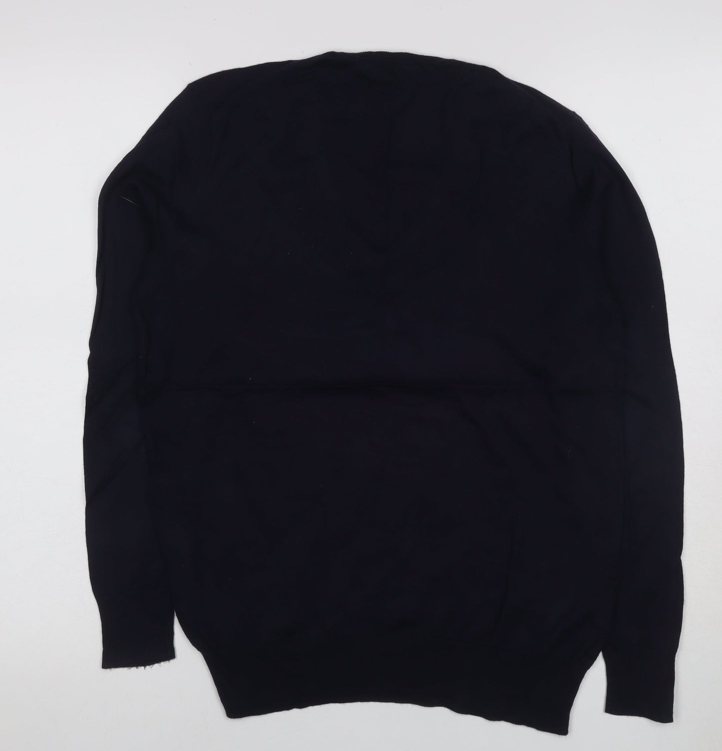 Polo Ralph Lauren Women’s Black XS V-Neck Cotton Knit Jumper