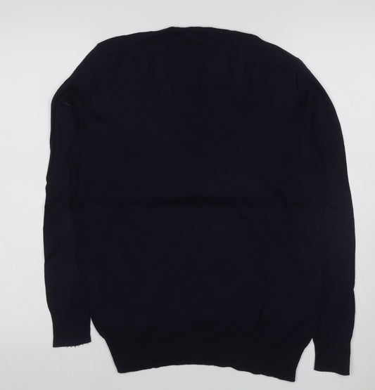 Polo Ralph Lauren Women’s Black XS V-Neck Cotton Knit Jumper