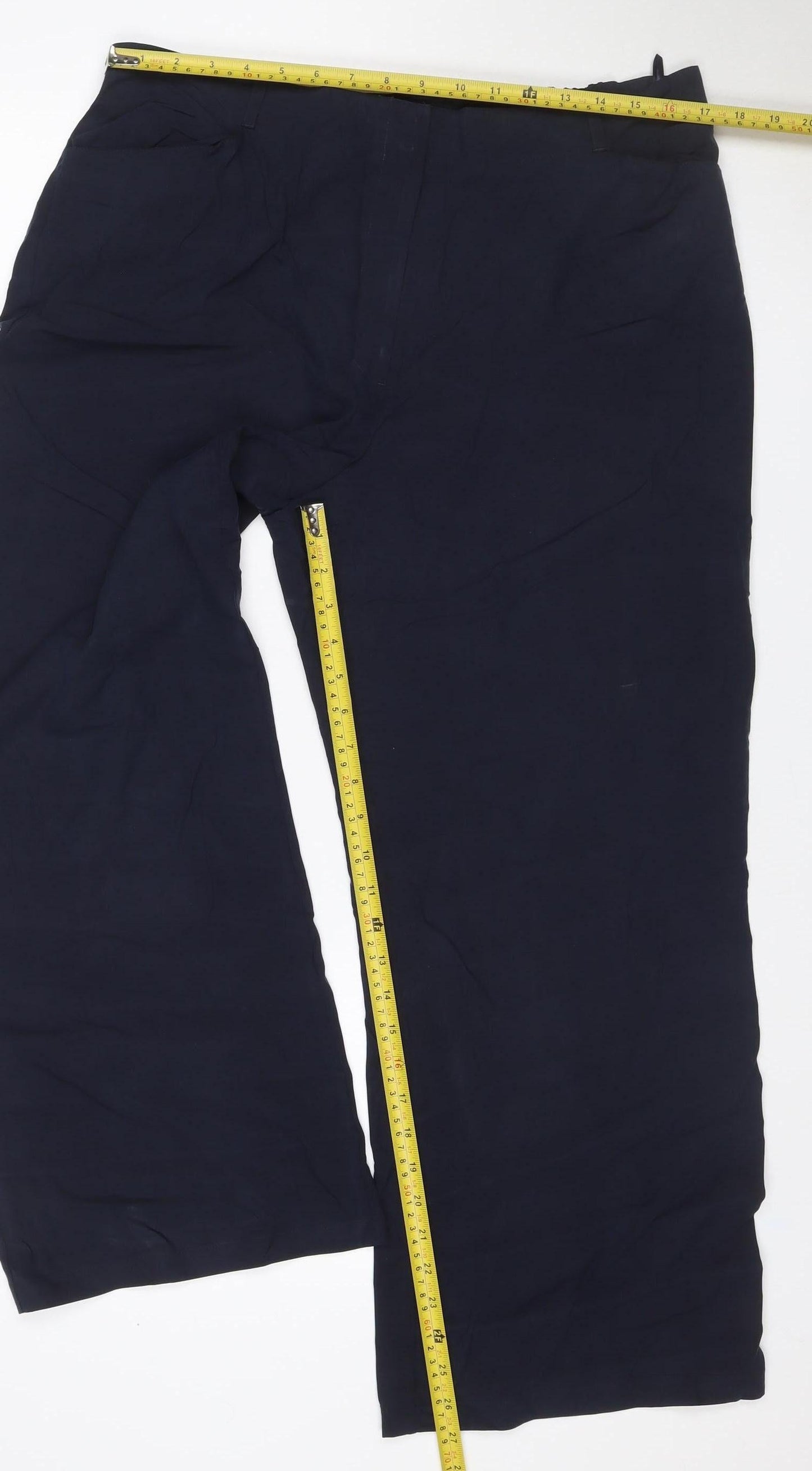 Marks and Spencer Women’s Navy UK 18 Short Wide-Leg Pull-On Trousers