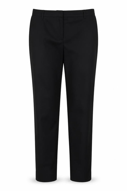 Zara Women Black UK 14 Straight Tailored Viscose Blend Dress Trousers