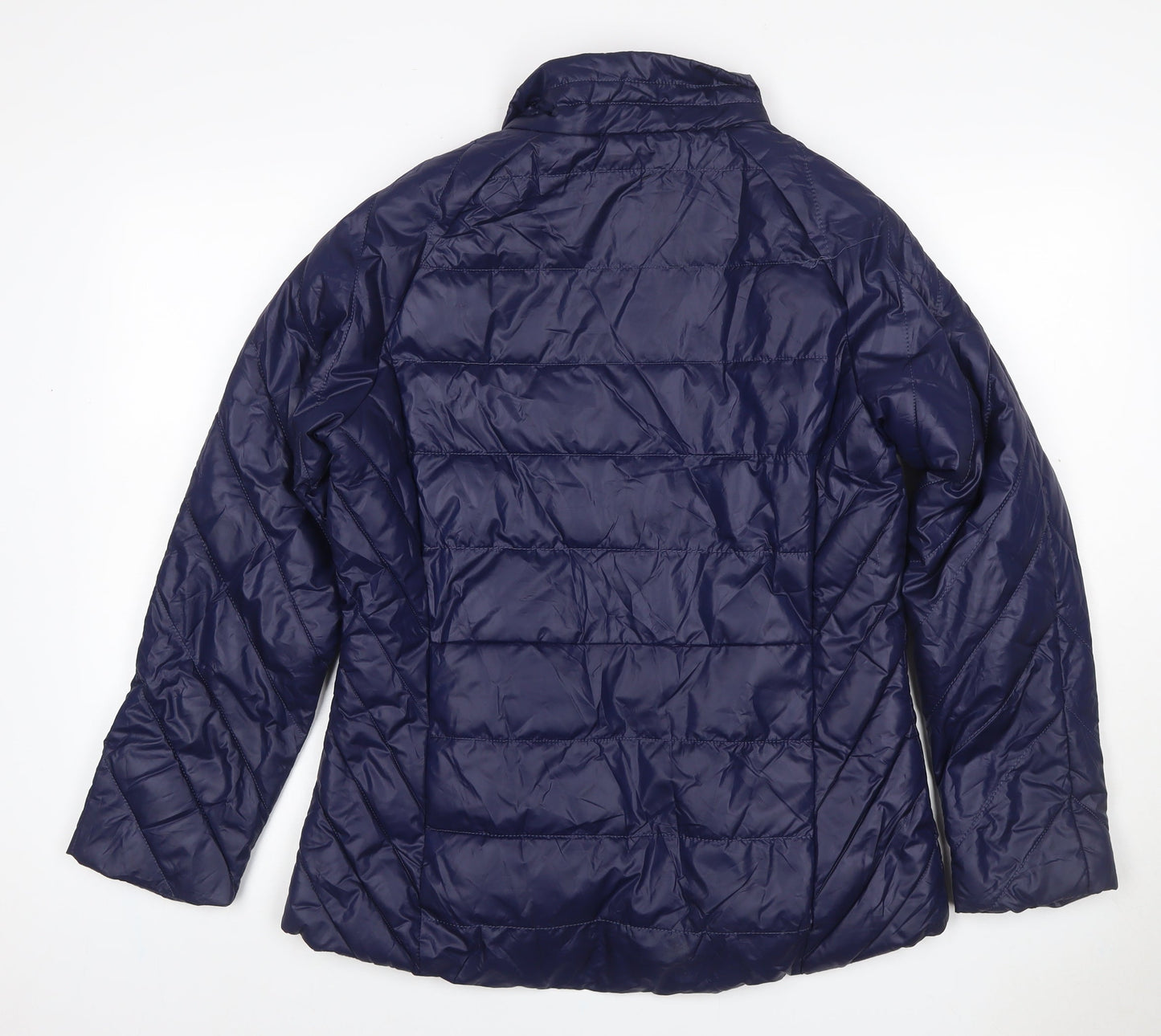 Kalina Women’s Blue 2XL Puffer Jacket Quilted Zip Padded Short Coat
