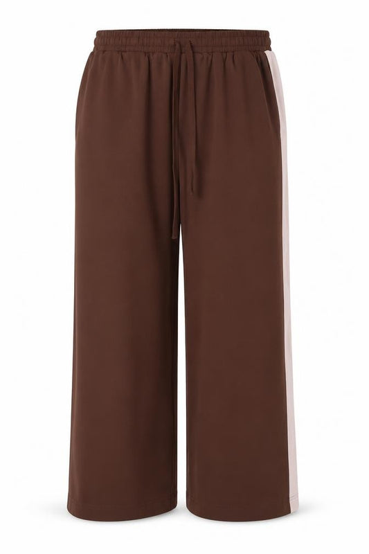 ASOS Design Women Brown Pink Side Stripe Jogger Trousers UK 16