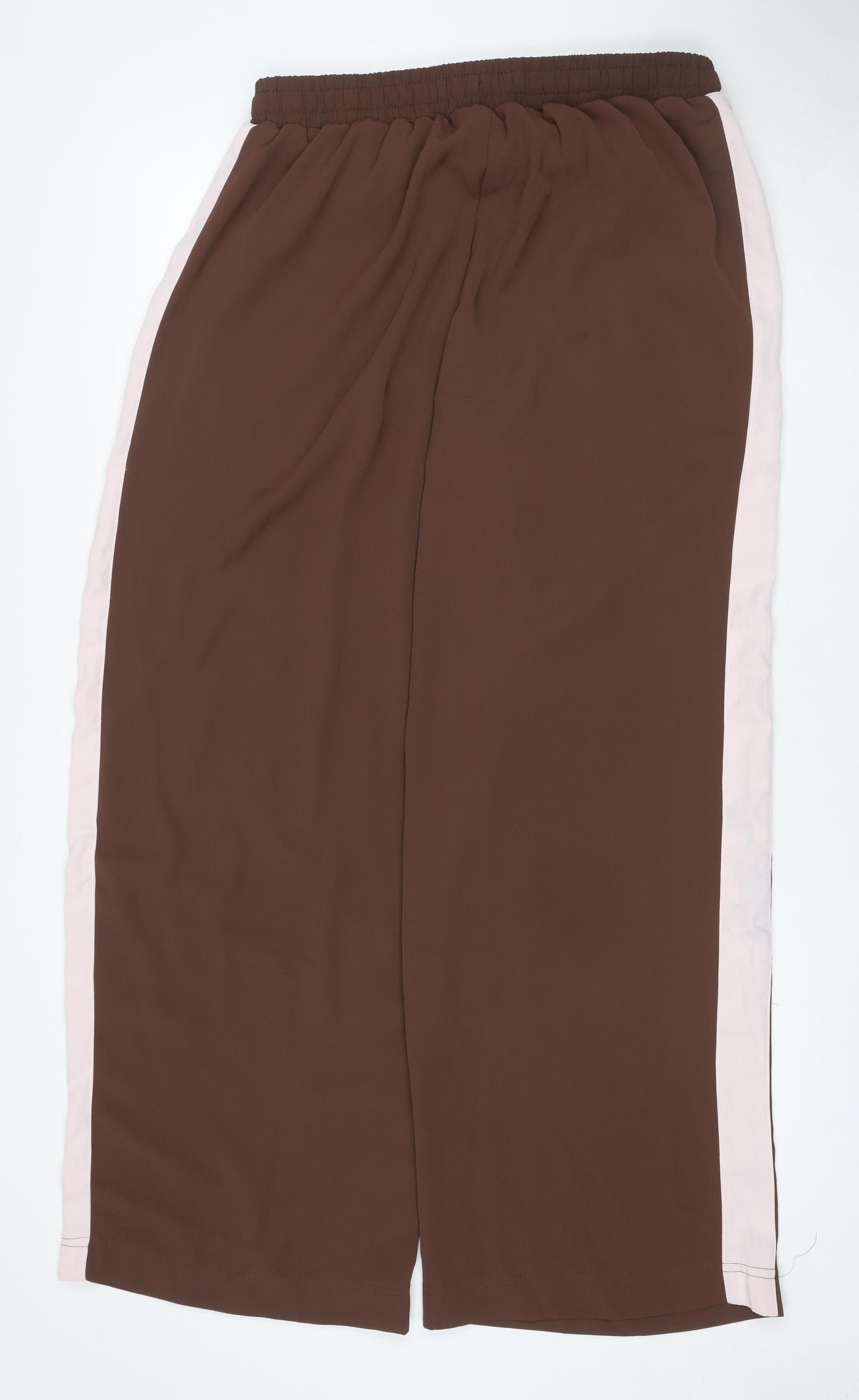 ASOS Design Women Brown Pink Side Stripe Jogger Trousers UK 16