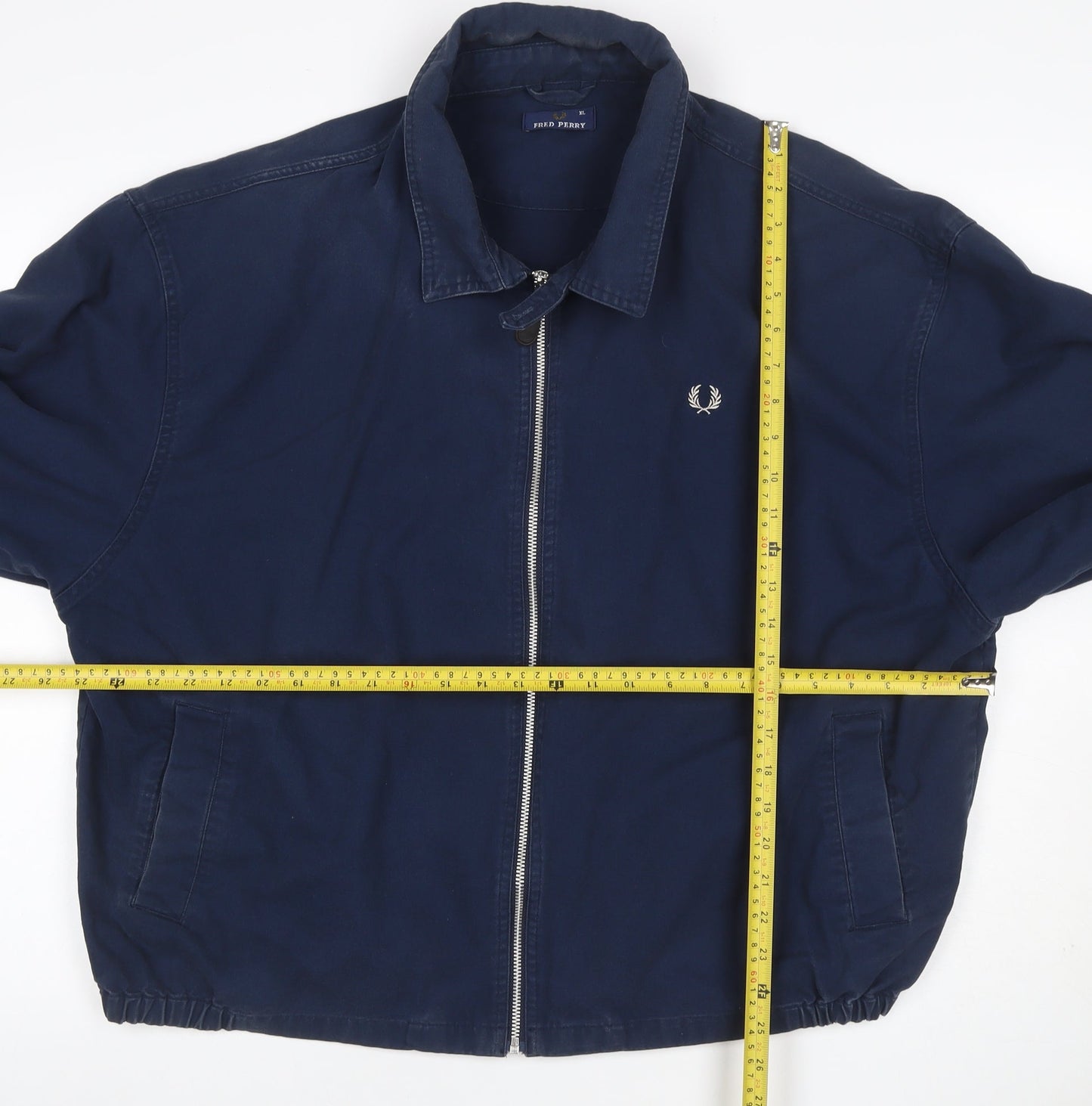 Fred Perry Men’s Blue XL Cotton Full Zip Classic Jacket