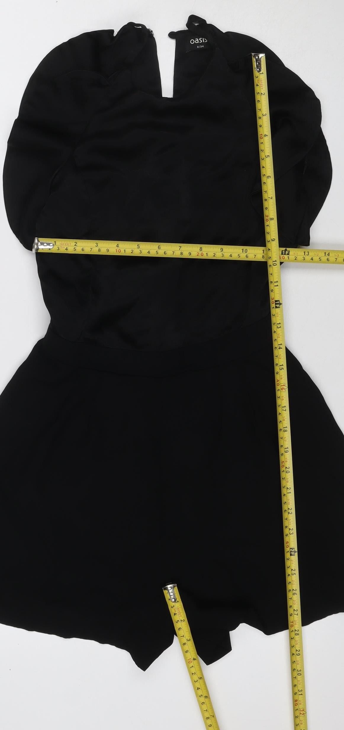 SISPO Women’s Black UK 8 Wide-Leg Ruffle Strap Jumpsuit