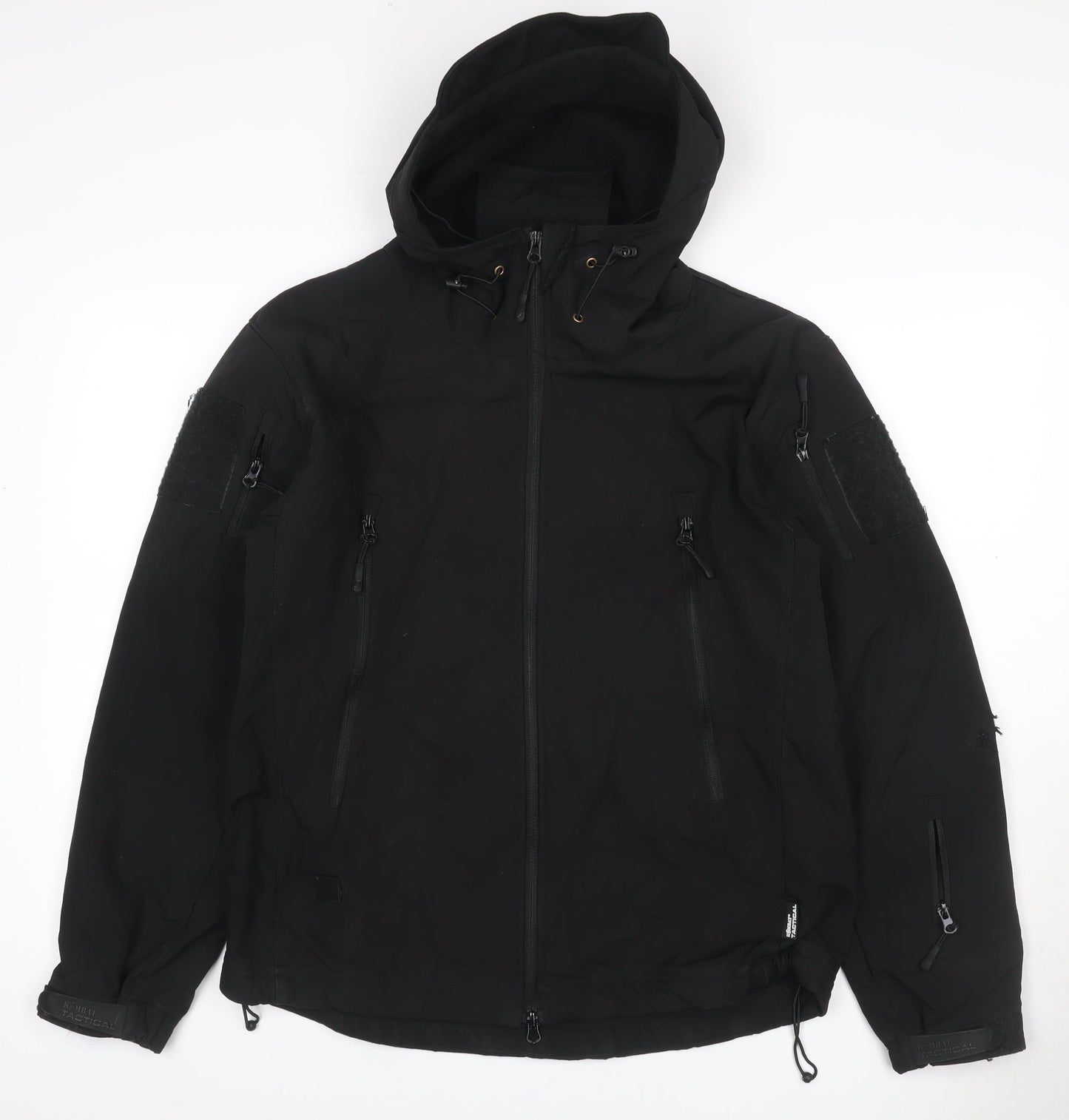 Kombat Tactical Men’s Black M Patriot Softshell Military Hooded Jacket