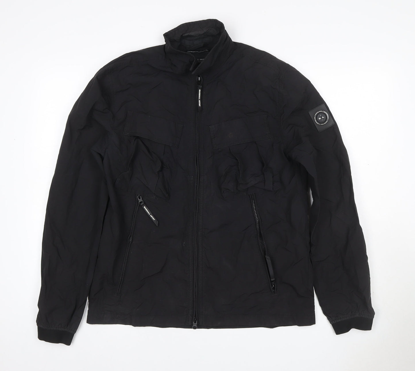 Marshall Artist Men's Black Size S Military Jacket Full Zip Pockets