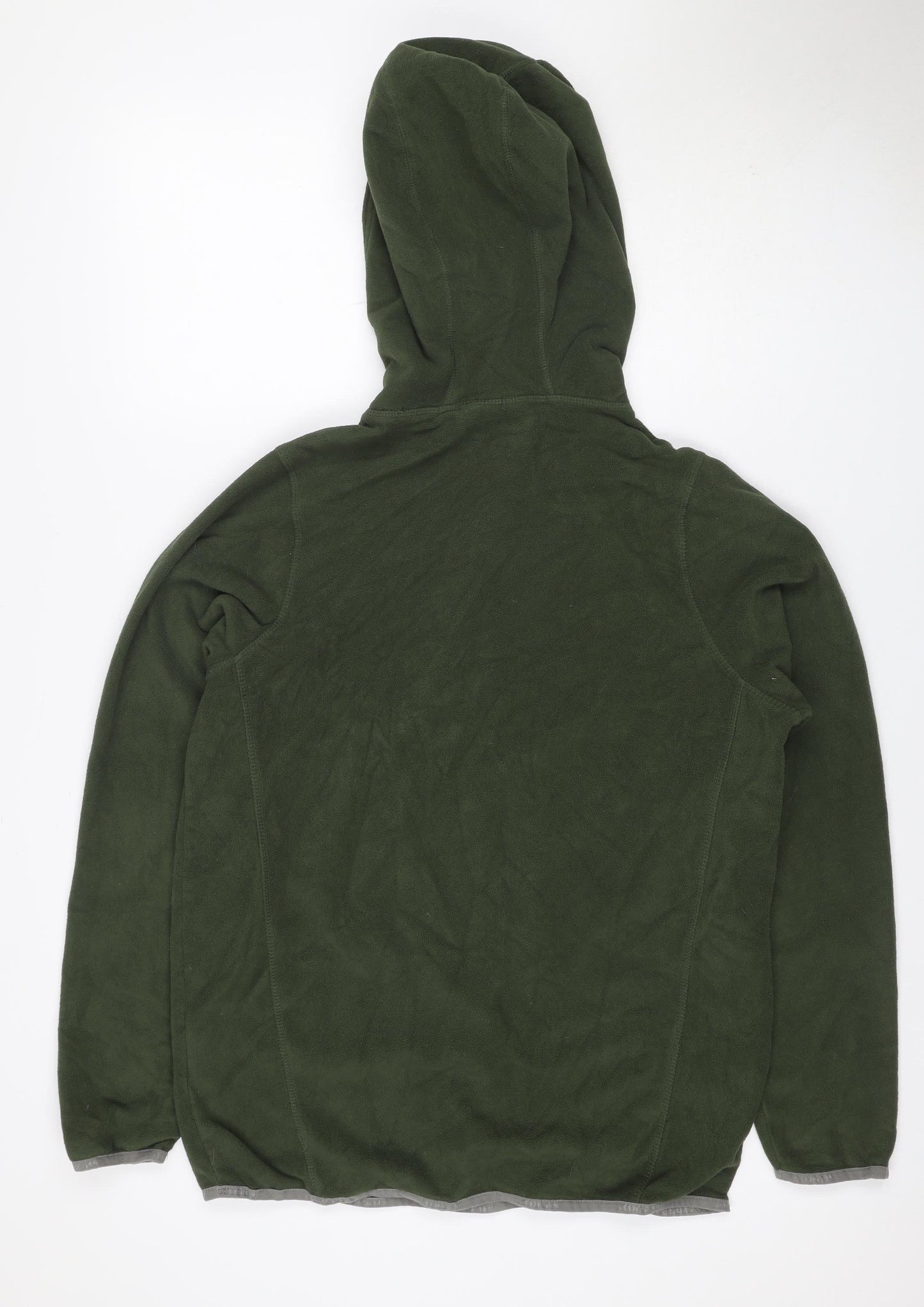 JOG24 Men’s Green M Pullover Fleece Hoodie Embossed Logo Long Sleeve
