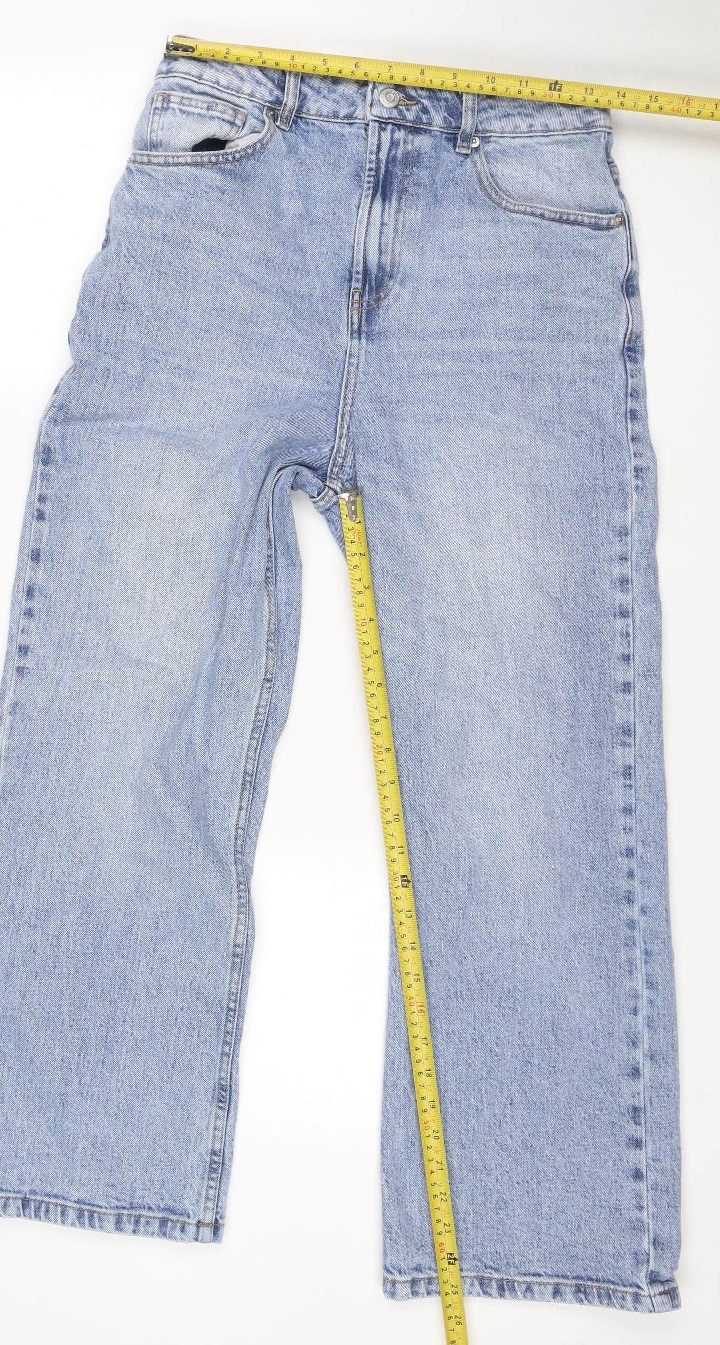 ASOS Design Women’s Blue Straight Jeans W30 L32 High Rise Stretch