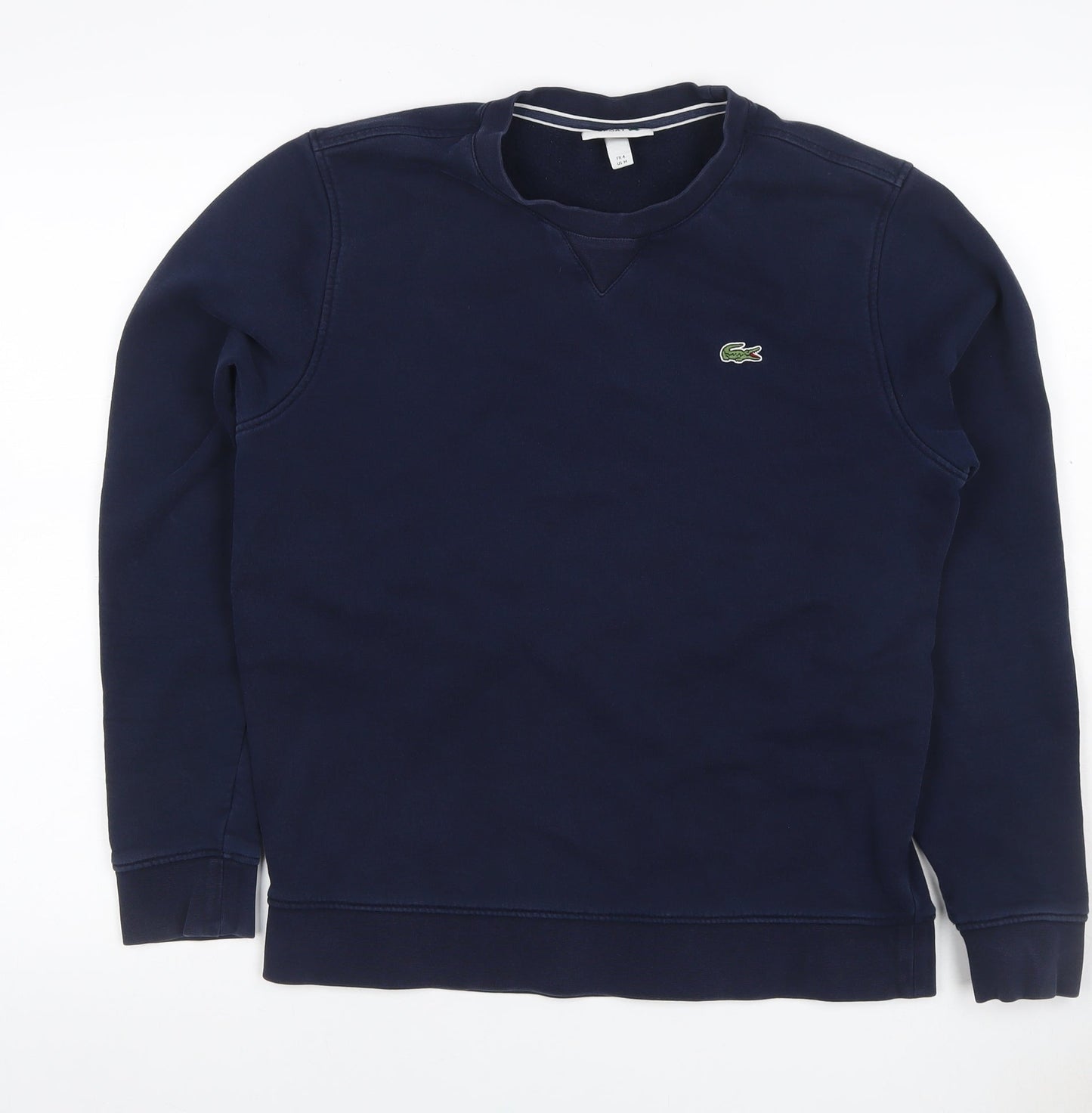 Lacoste Sport Women's Blue UK 12 Crew Neck Logo Pullover Sweatshirt