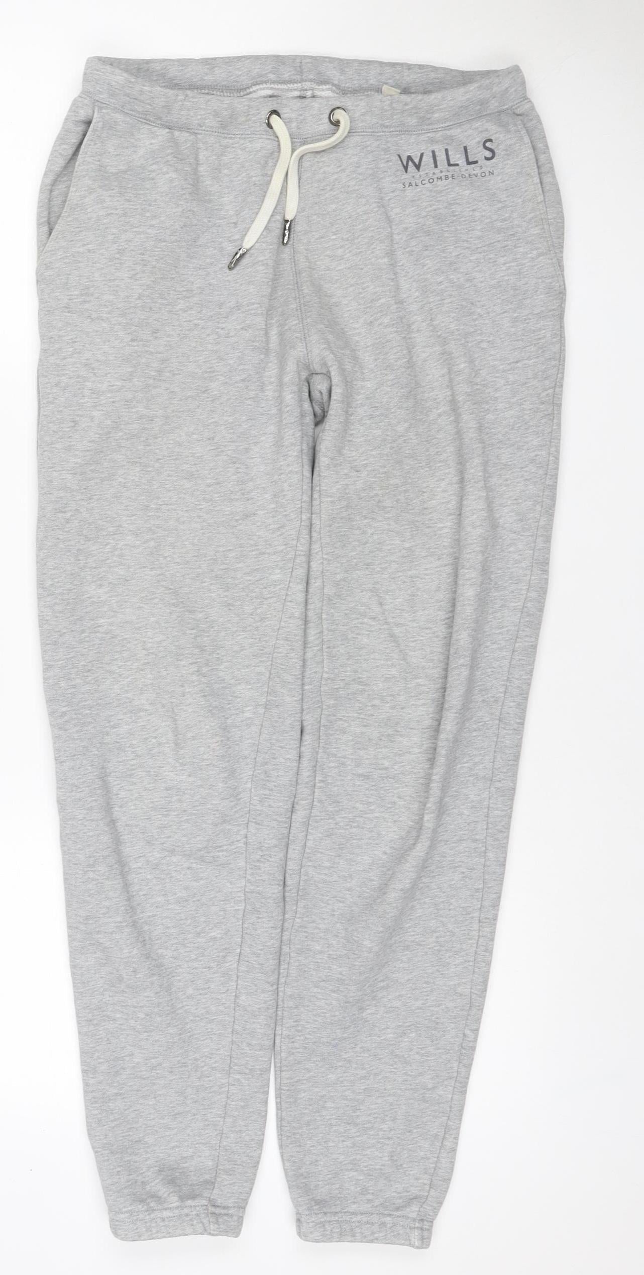 Jack Wills Men’s Grey XS Slim Fit Fleece Joggers Drawstring Pockets