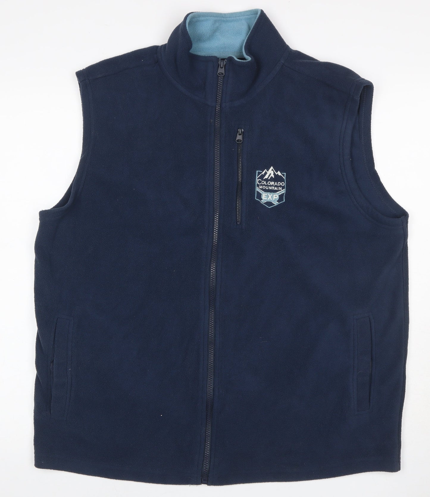 Atlas For Men Men's Blue L Fleece Bodywarmer Full Zip Outdoor Gilet