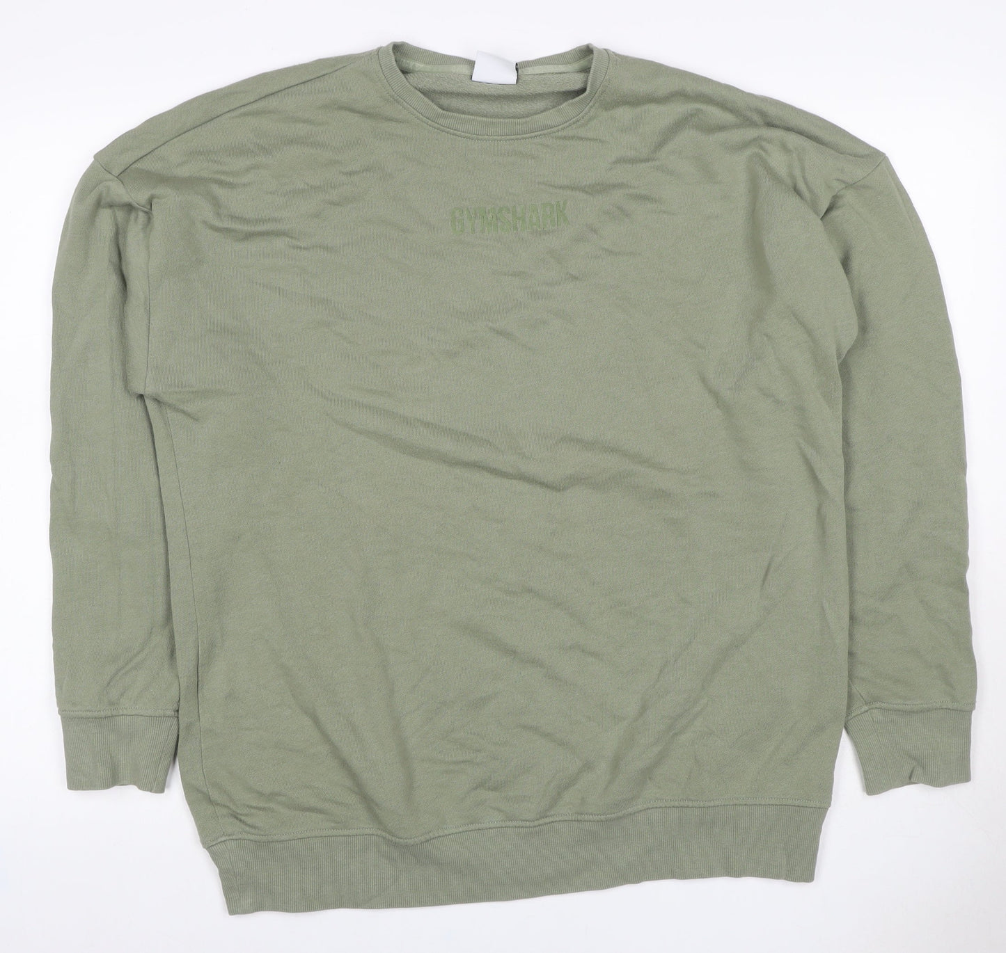 Gymshark Women’s Green L Logo Crew Neck Pullover Sweatshirt