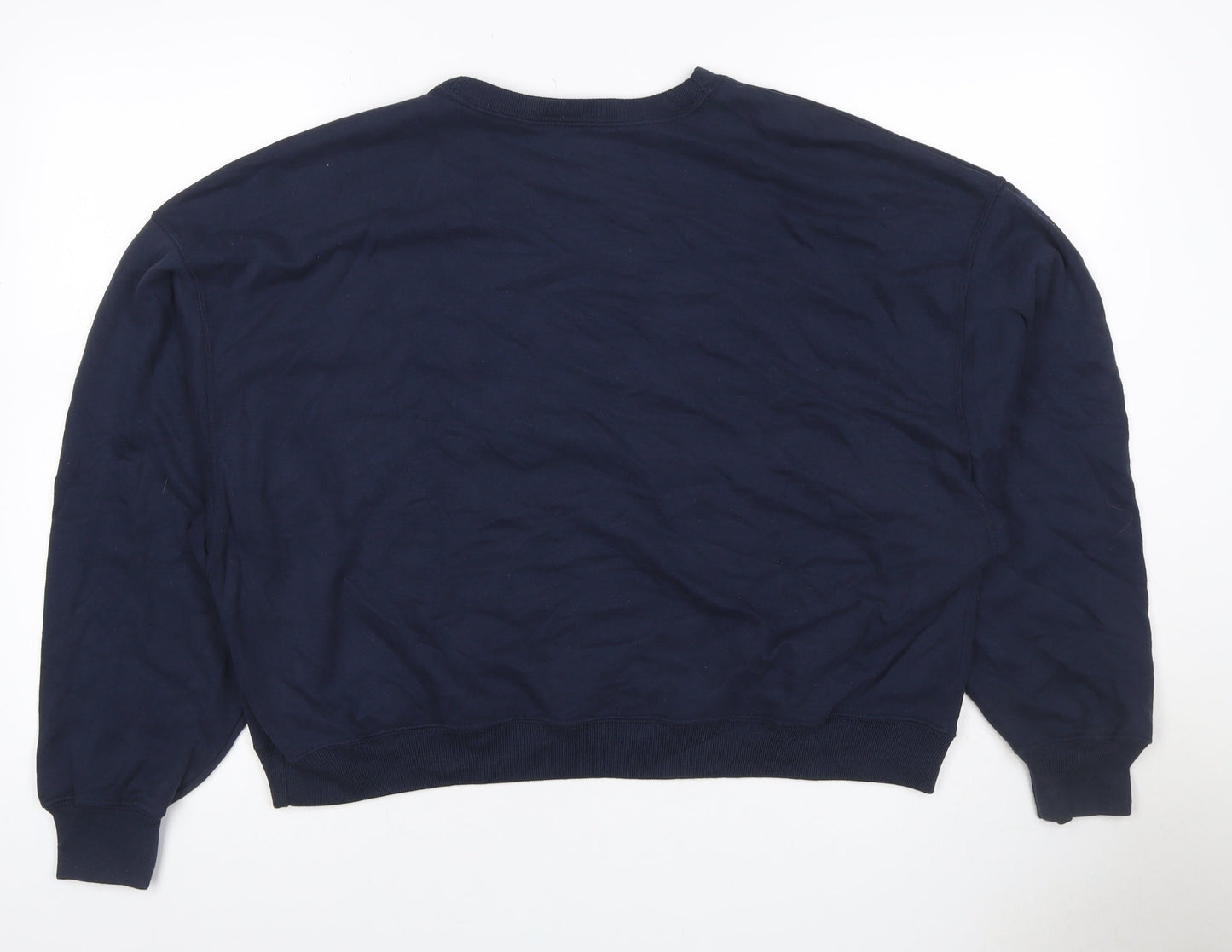 Hollister Women Blue M Nantucket 1990 Graphic Crew Neck Sweatshirt