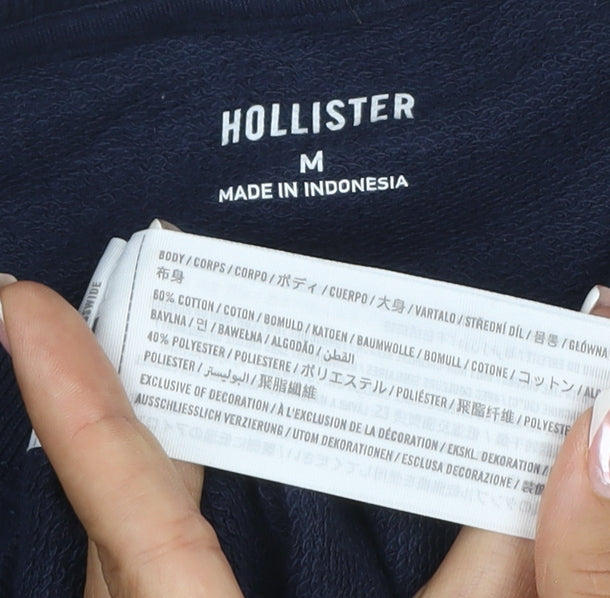 Hollister Women Blue M Nantucket 1990 Graphic Crew Neck Sweatshirt