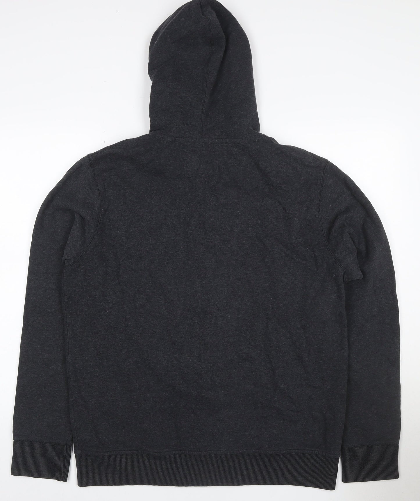 North Coast Men's Grey L Full Zip Graphic Hoodie Cotton Blend