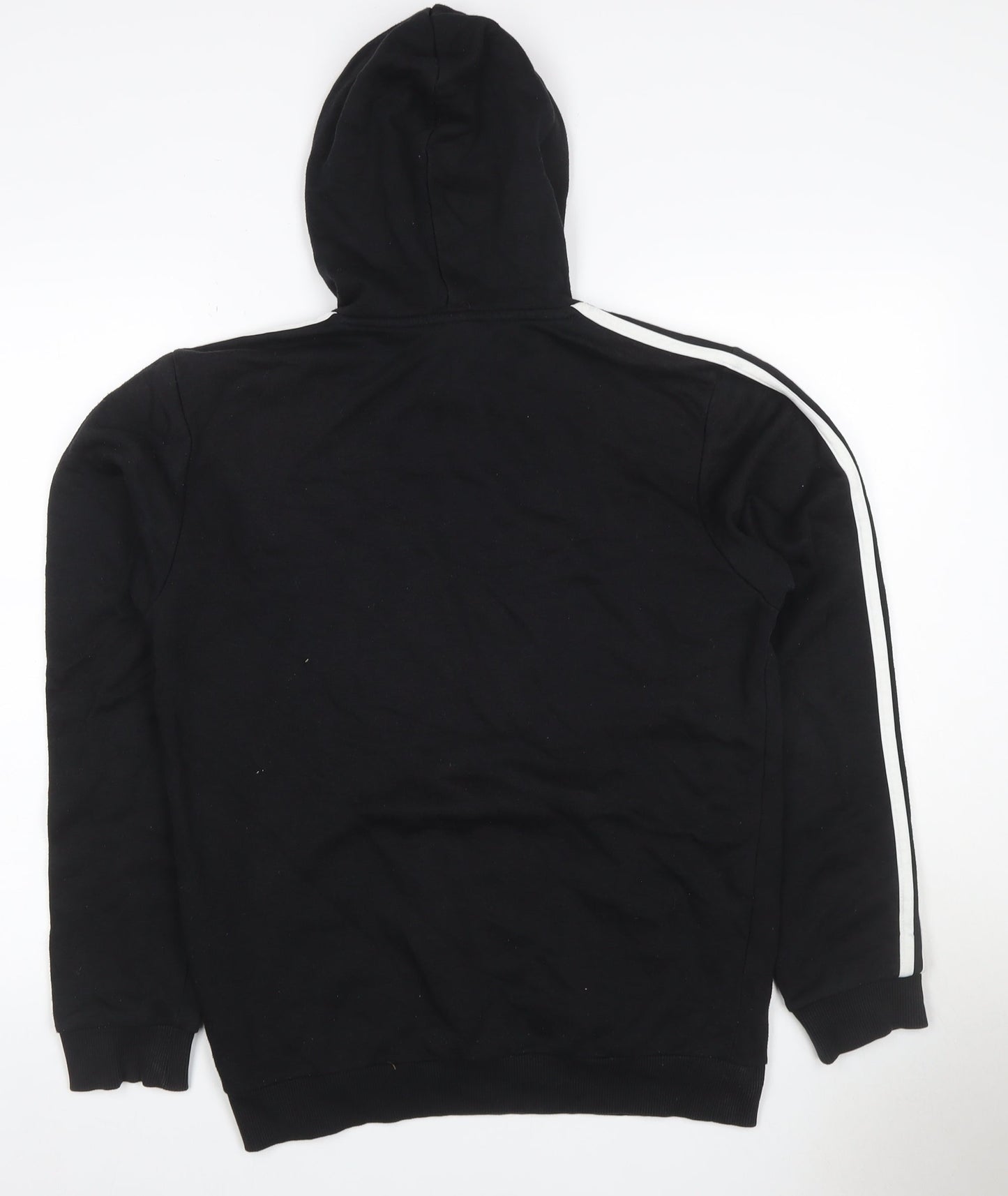 Adidas Men’s Black S 3-Stripes Logo Pullover Hoodie Sports Fleece