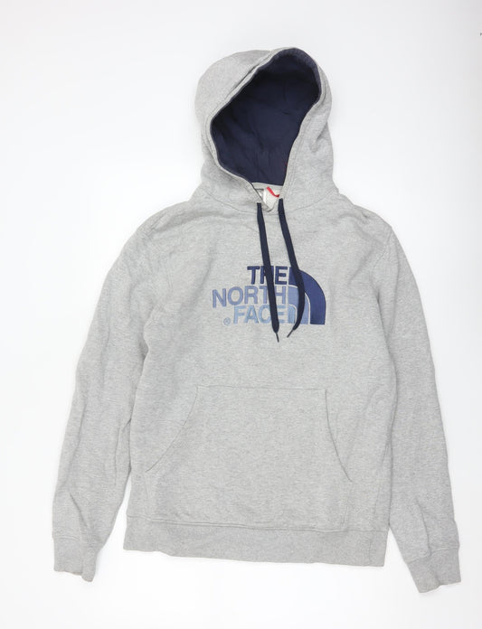 The North Face Men’s Grey M Pullover Hoodie Logo Fleece